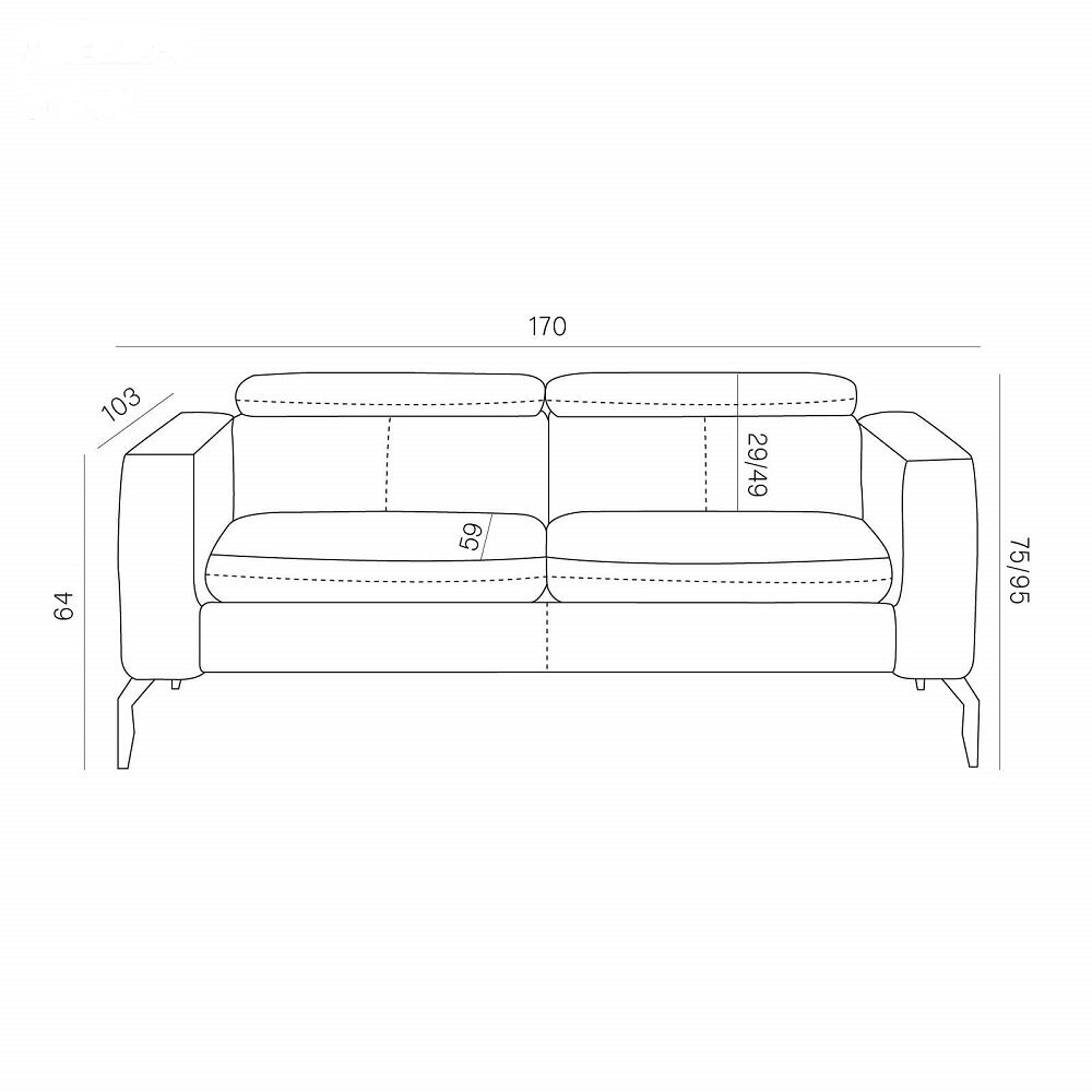 Dvivietė sofa "AREZZA" 3