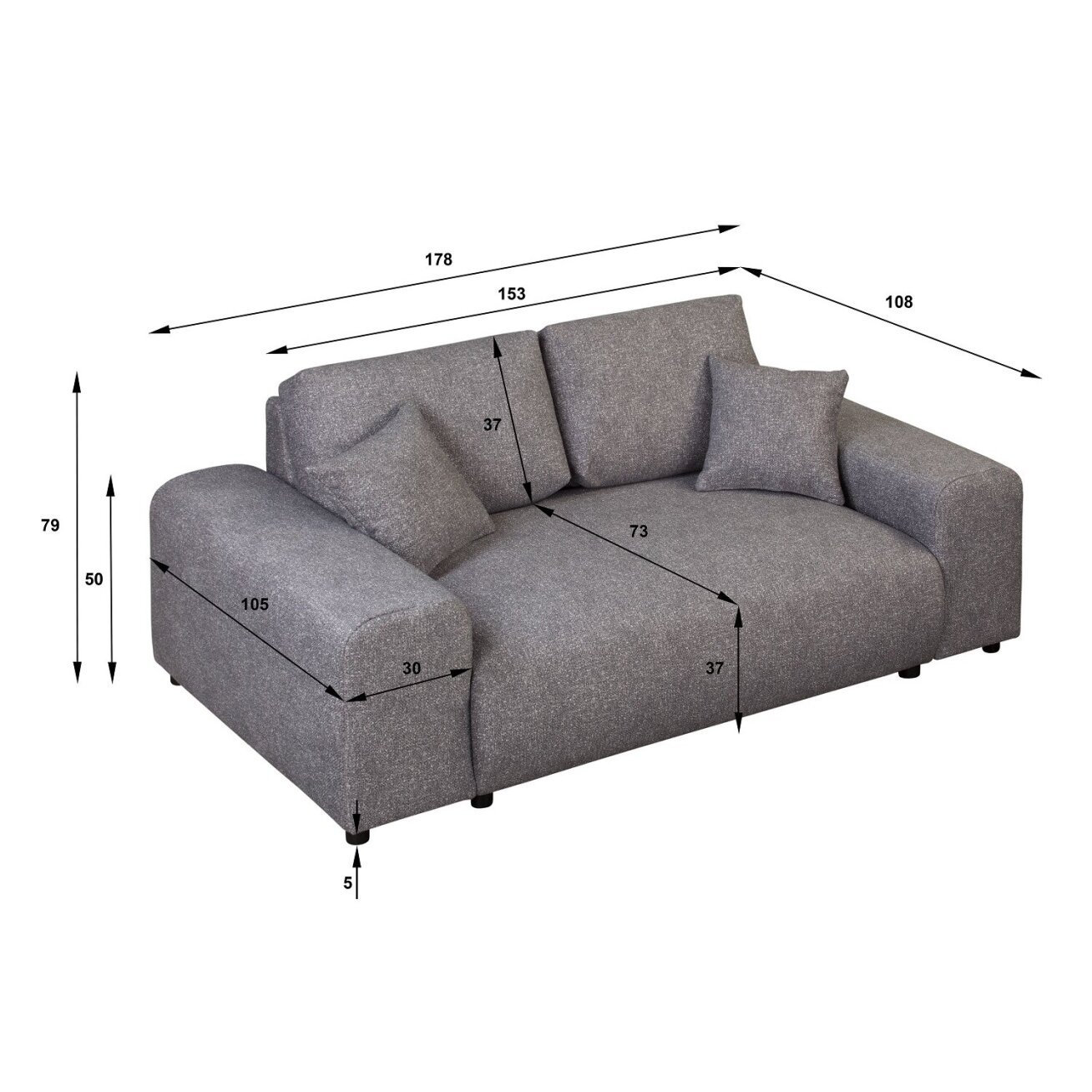 Dvivietė sofa "JUSTIN" 5