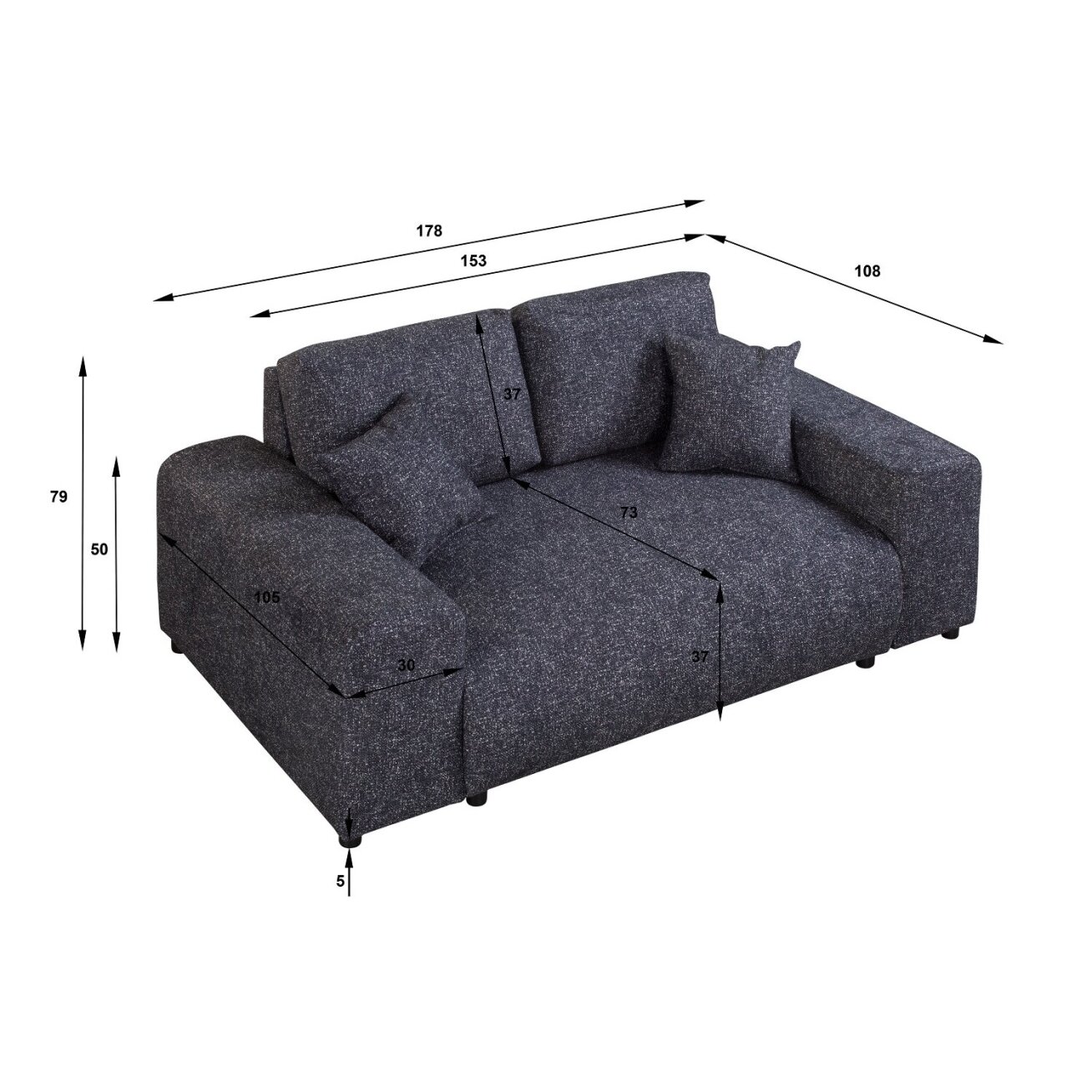 Dvivietė sofa "JUSTIN" 4
