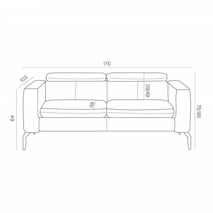 Dvivietė sofa "AREZZA" 3