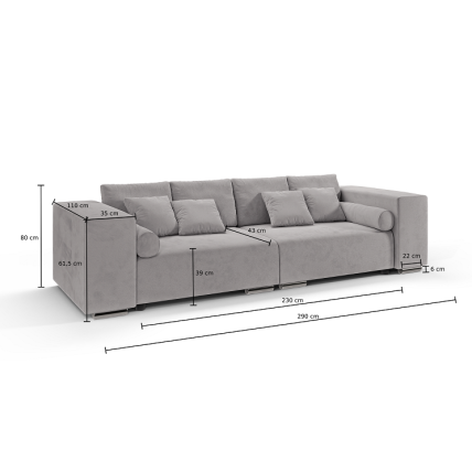 Keturvietė sofa "JUMBO" 2
