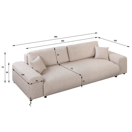 Keturvietė sofa lova "JUSTIN" 11