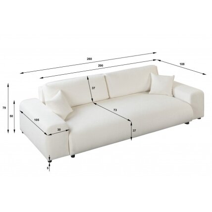 Keturvietė sofa lova "JUSTIN" 12