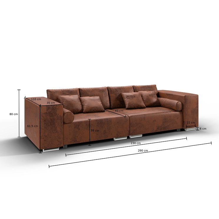 Keturvietė sofa "JUMBO" 2