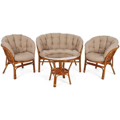 Lauko baldų komplektas 3+1 BAHAMA ORANGE