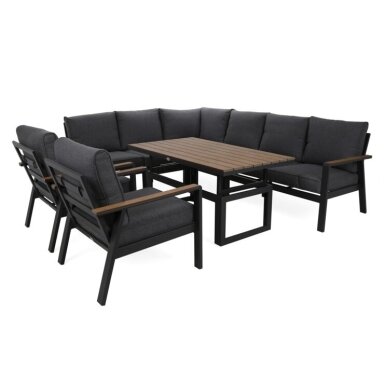 Lauko baldų komplektas TURYN DARK GREY