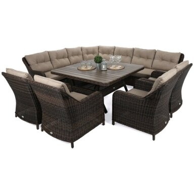 Lauko baldų komplektas WINDSOR BROWN MAT /BROWN MELANGE