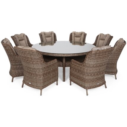 Lauko baldų komplektas BRISTOL ROUND GINGER / BROWN 8+1 1 Lauko baldų komplektas BRISTOL ROUND GINGER / BROWN 8+1 1