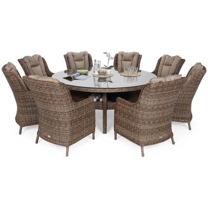 Lauko baldų komplektas BRISTOL ROUND GINGER / BROWN 8+1 Lauko baldų komplektas BRISTOL ROUND GINGER / BROWN 8+1