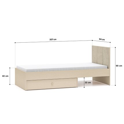 Lova "MEVEL" (90X200) 4 Lova "MEVEL" (90X200) 4