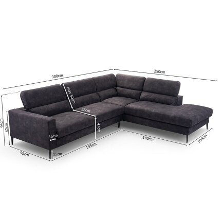 Minkštas kampas "JEZZI" (300/250) 3