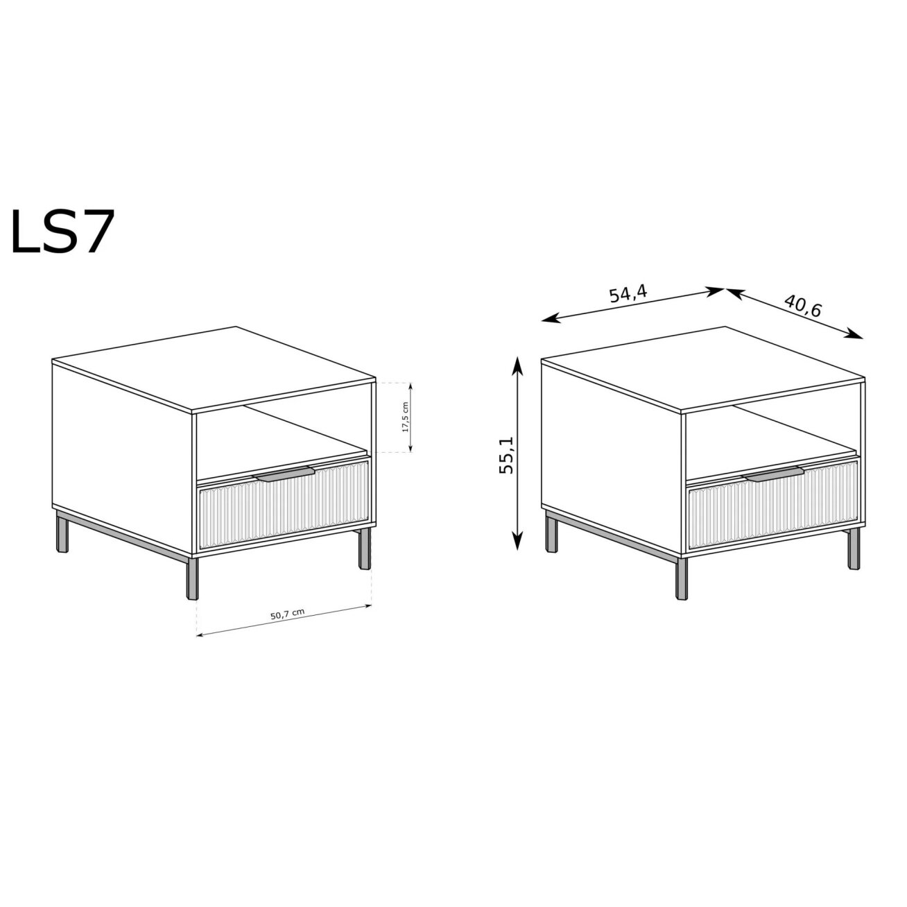 Naktinis staliukas "LINKASTYLE" 1