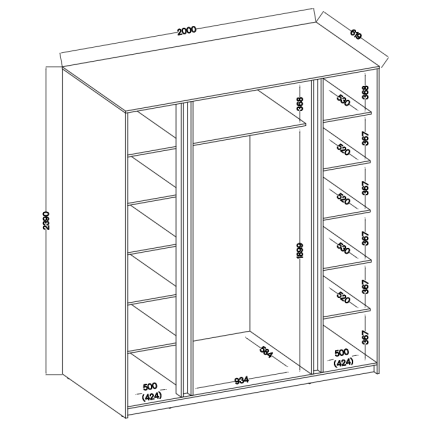 RŪBŲ SPINTA (200) 4