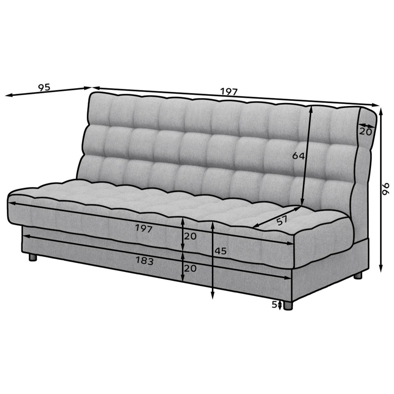Sofa - lova "CLARETA" 7
