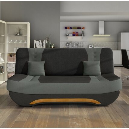 Sofa Ewa II, juoda / pilka 1