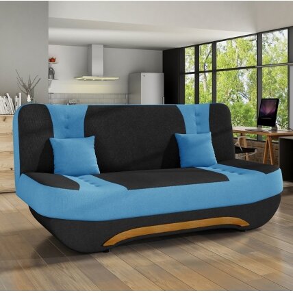 Sofa Ewa II, mėlyna / juoda