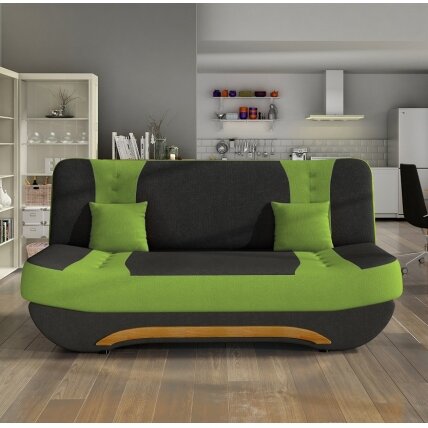 Sofa Ewa II, žalia / juoda 1