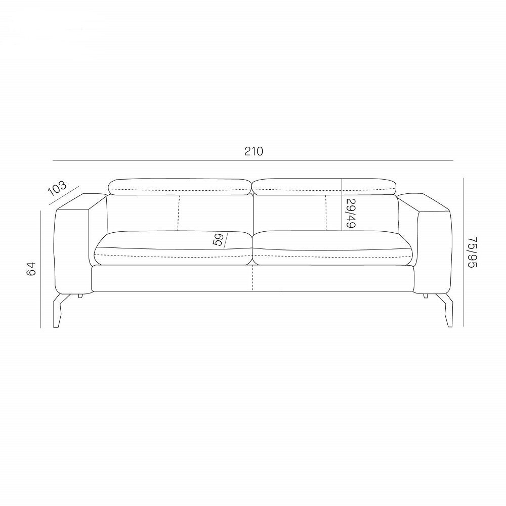 Trivietė sofa "AREZZA" 4