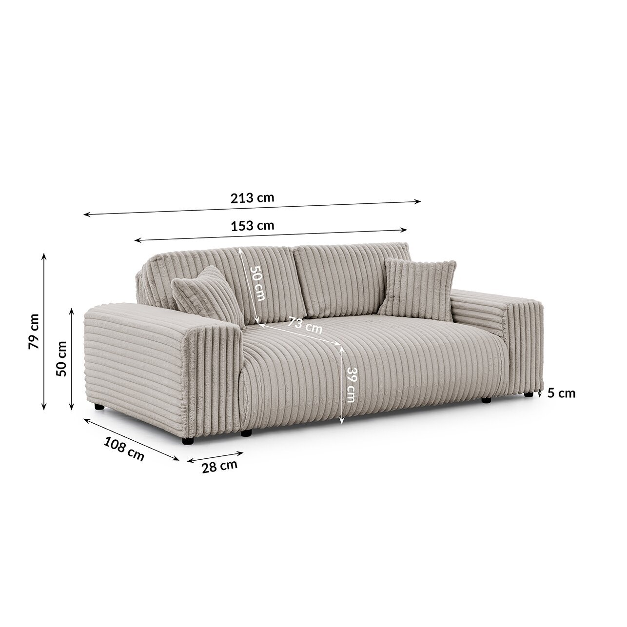 Trivietė sofa "JUSTIN" 4
