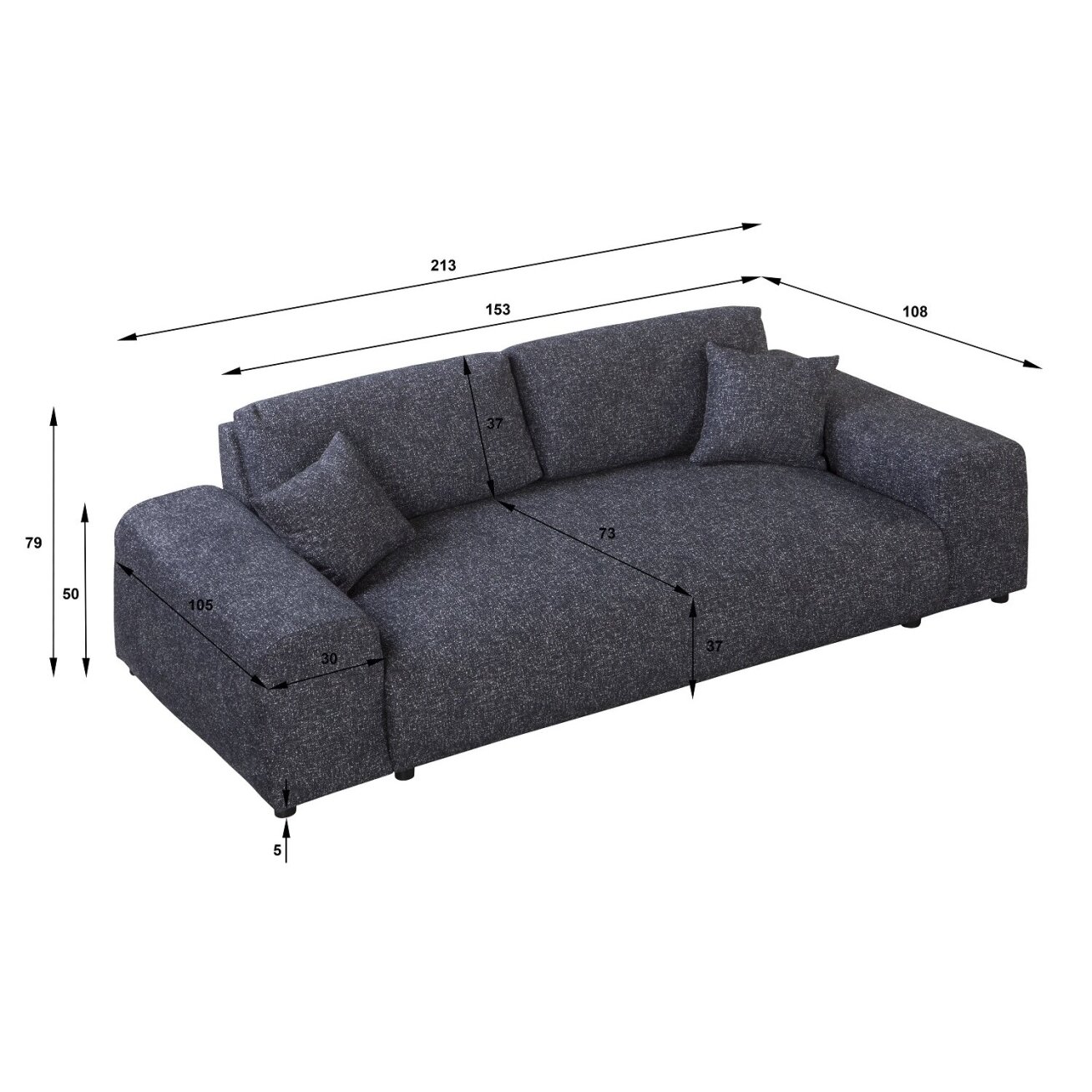 Trivietė sofa "JUSTIN" 4