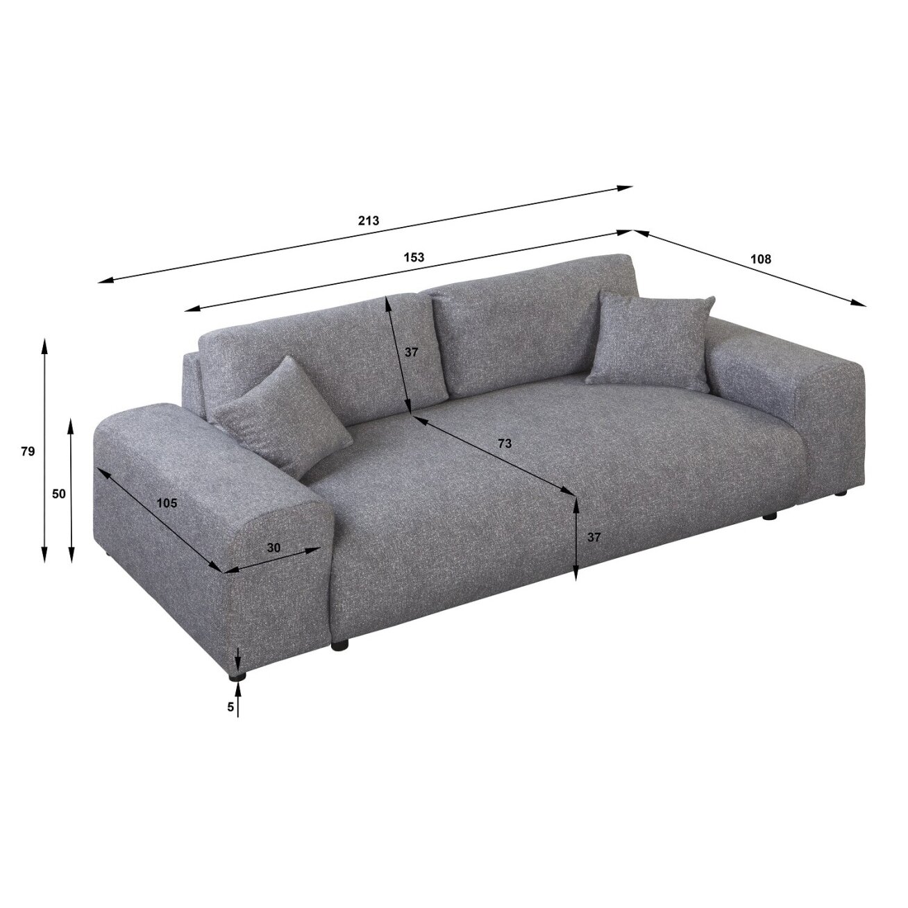 Trivietė sofa "JUSTIN"  9