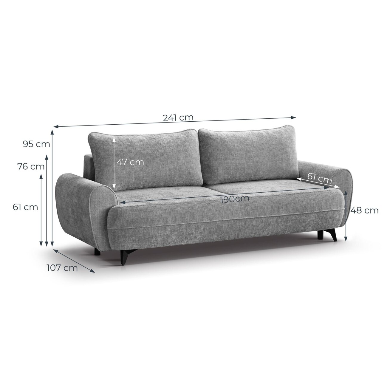 Trivietė sofa - lova "CREMONA" 7