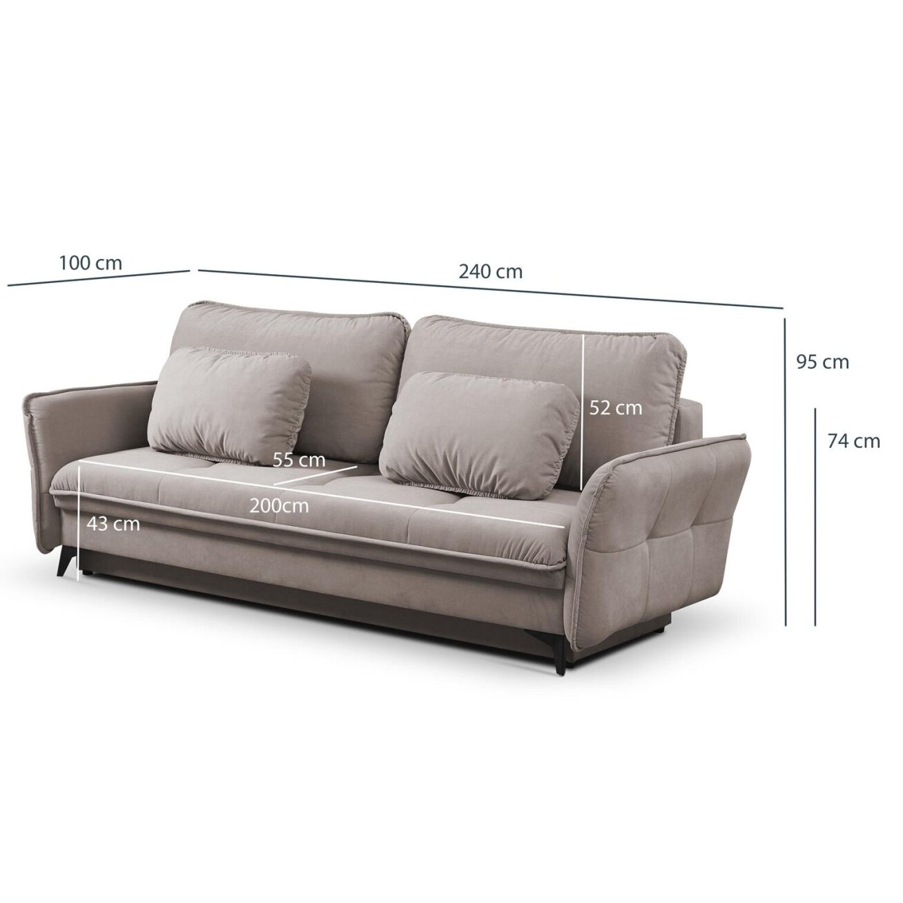Trivietė sofa - lova "LARGO" 4