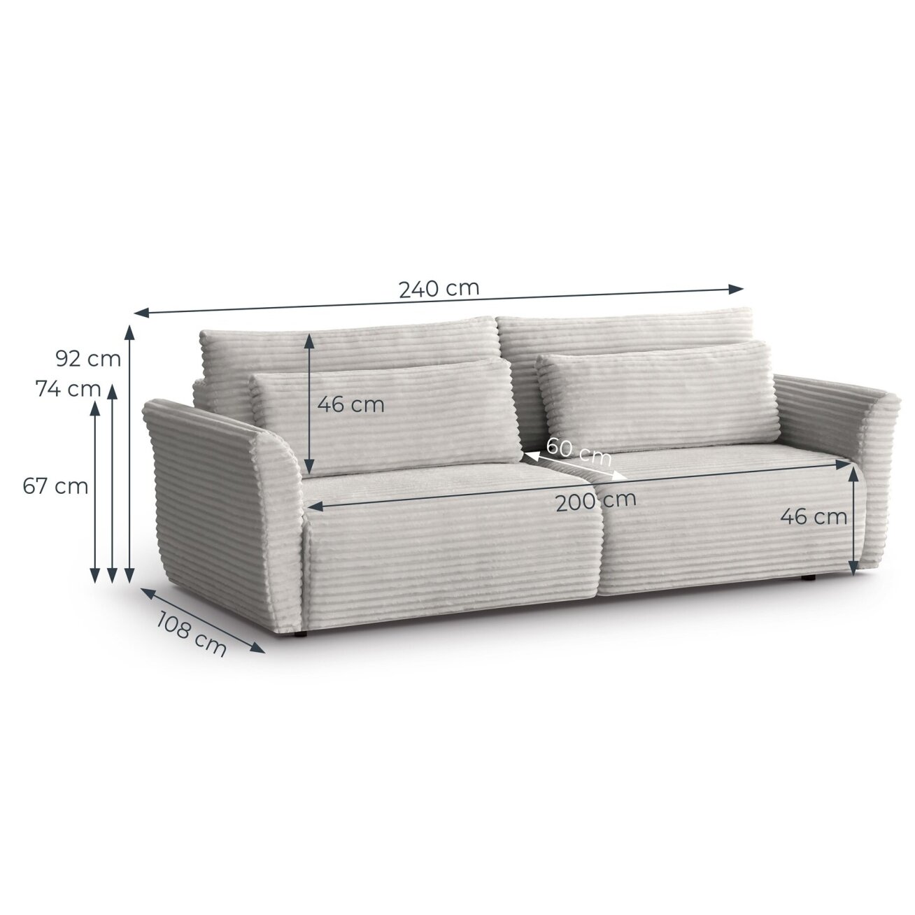 Trivietė sofa - lova "SAMIR" 6