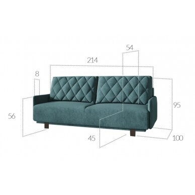 Trivietė sofa - lova 1