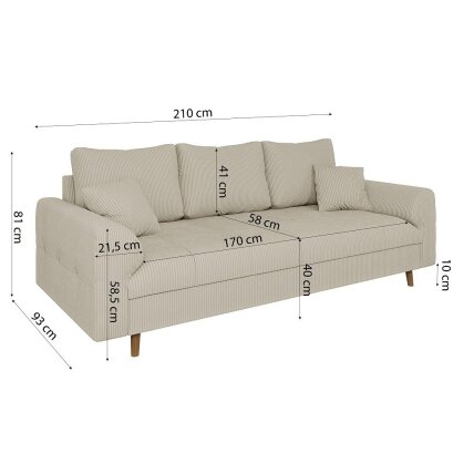 Trivietė sofa "ARIELLA"  2
