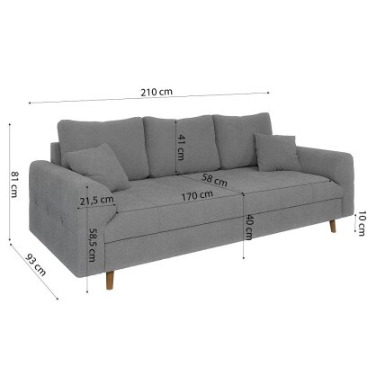 Trivietė sofa "ARIELLA"  2