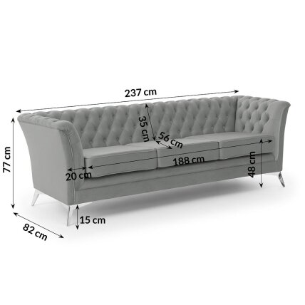 Trivietė sofa "DERBY BIS" 3