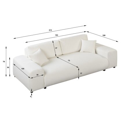 Trivietė sofa "JUSTIN" 5