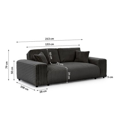 Trivietė sofa "JUSTIN" 4