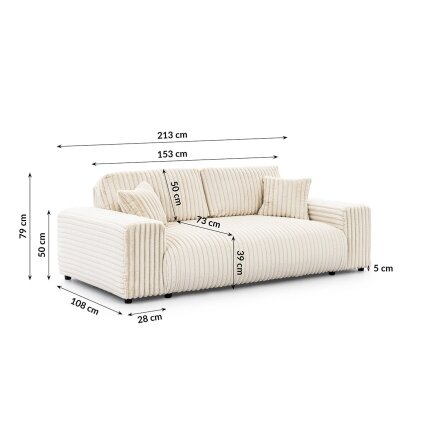 Trivietė sofa "JUSTIN"  4