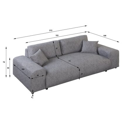 Trivietė sofa "JUSTIN"  9