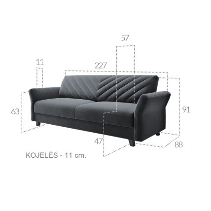 Trivietė sofa - lova 1