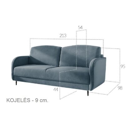 Trivietė sofa - lova 2