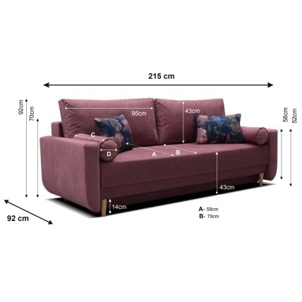 Trivietė sofa - lova 2