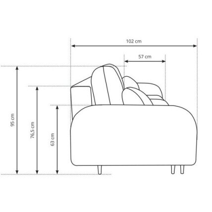 Trivietė sofa - lova 8