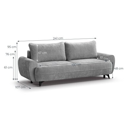Trivietė sofa - lova "CREMONA" 7