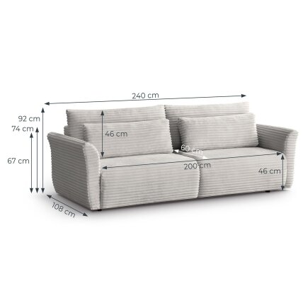 Trivietė sofa - lova "SAMIR"  6