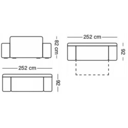 Trivietė sofa - lova "VALENTINO" 4 Trivietė sofa - lova "VALENTINO" 4