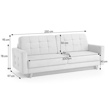 Trivietė sofa - lova "VEGAS" 10