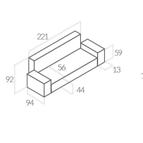 Trivietė sofa - lova 2