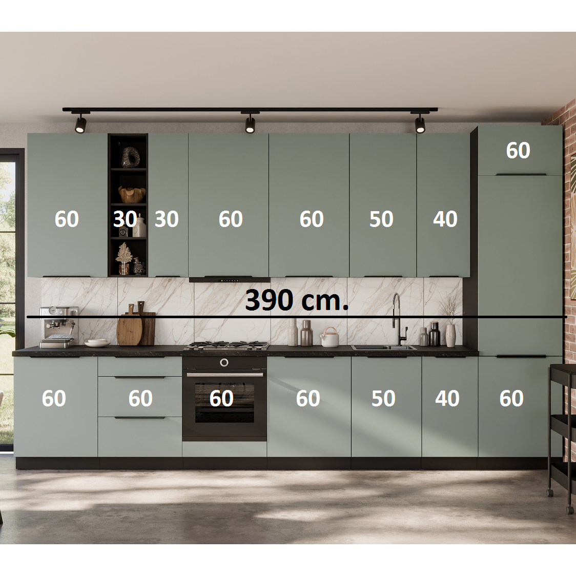 Virtuvės spintelių komplektas (390) 1