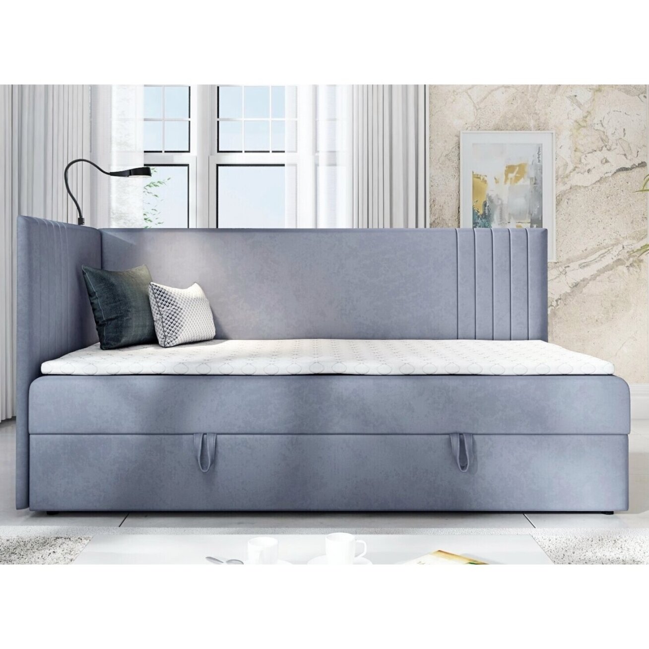 Viengulė kampinė lova "LOLI" (100x200) 7 Viengulė kampinė lova "LOLI" (100x200) 7