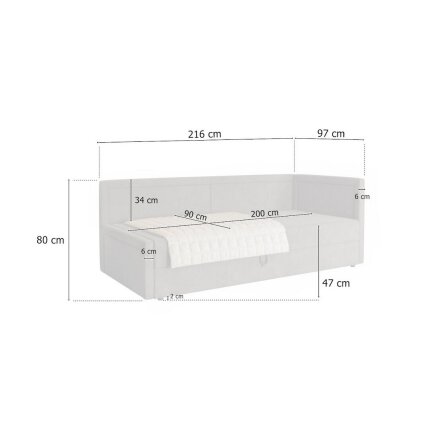 Viengulė kampinė tachta "RIO" 5