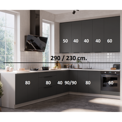 Virtuvės spintelių komplektas (290/230) 2 Virtuvės spintelių komplektas (290/230) 2