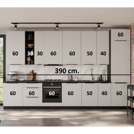 Virtuvės spintelių komplektas (390) 1 Virtuvės spintelių komplektas (390) 1